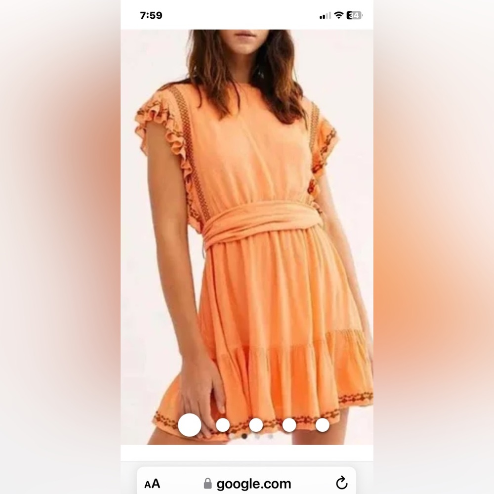Free People mini dress coral